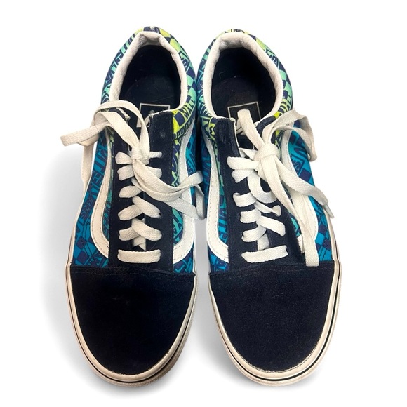 Vans low lace up sneakers with vans logo throughout and white soles size 7 - Picture 1 of 7